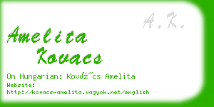 amelita kovacs business card